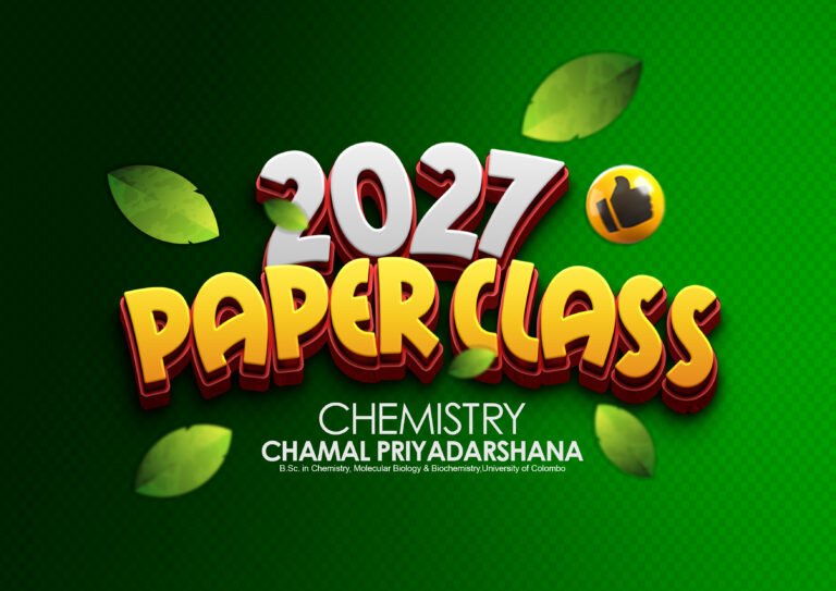 Chemistry 2027 A/L (Paper Class)
